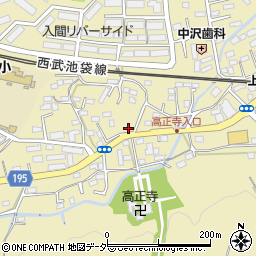 埼玉県入間市仏子398周辺の地図