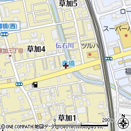 判子屋草加店周辺の地図