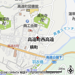 長野県伊那市高遠町西高遠横町周辺の地図