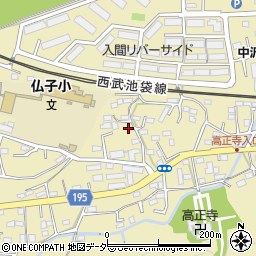 埼玉県入間市仏子424周辺の地図