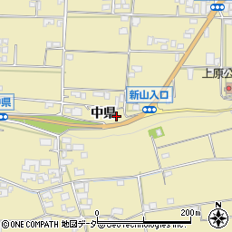 長野県伊那市美篶中県周辺の地図