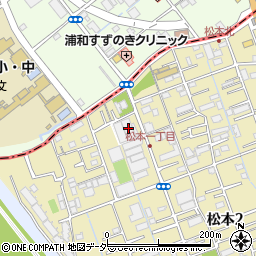 埼玉県さいたま市南区松本1丁目17周辺の地図