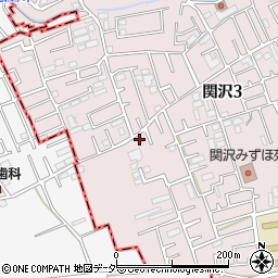 埼玉県富士見市関沢3丁目39-44周辺の地図