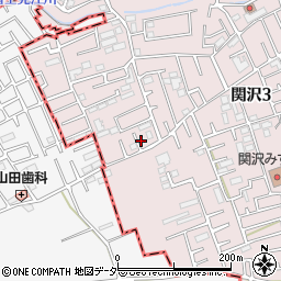 埼玉県富士見市関沢3丁目43-12周辺の地図
