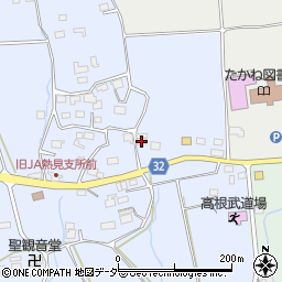 山梨県北杜市高根町村山西割32周辺の地図