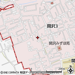 埼玉県富士見市関沢3丁目39-5周辺の地図