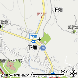 埼玉県飯能市下畑周辺の地図