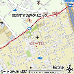 埼玉県さいたま市南区松本1丁目14周辺の地図