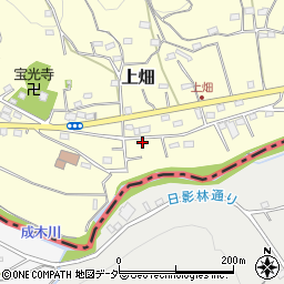 埼玉県飯能市上畑121周辺の地図