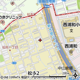 タイムズさいたま松本駐車場周辺の地図