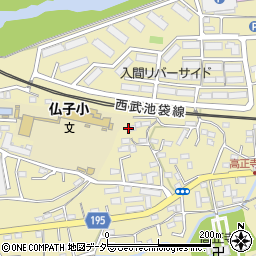埼玉県入間市仏子422周辺の地図