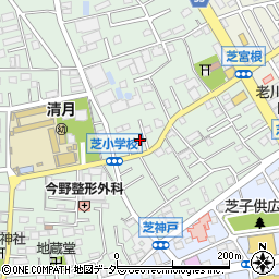 銘菓焼菓子ふくみちゃん　川口芝菓子製造組合周辺の地図