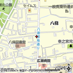 埼玉県八潮市八條2722周辺の地図