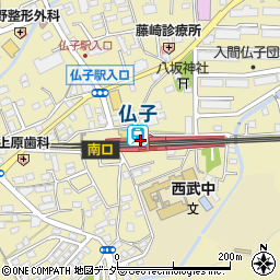 仏子駅周辺の地図