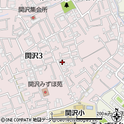 埼玉県富士見市関沢3丁目14-34周辺の地図