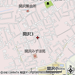 埼玉県富士見市関沢3丁目21-12周辺の地図