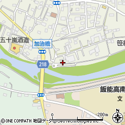 埼玉県飯能市笠縫8-65周辺の地図