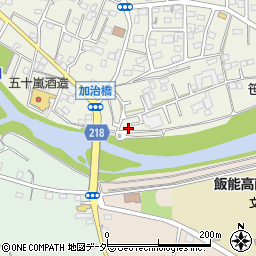 埼玉県飯能市笠縫8-62周辺の地図
