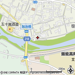 埼玉県飯能市笠縫8-64周辺の地図