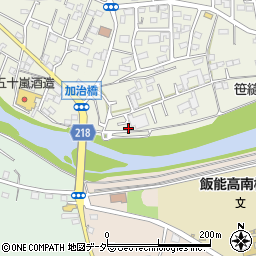 埼玉県飯能市笠縫8-66周辺の地図