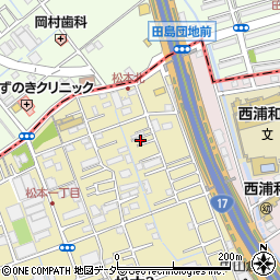 埼玉県さいたま市南区松本1丁目5周辺の地図