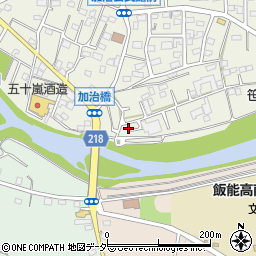 埼玉県飯能市笠縫8-59周辺の地図
