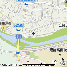 埼玉県飯能市笠縫8-4周辺の地図