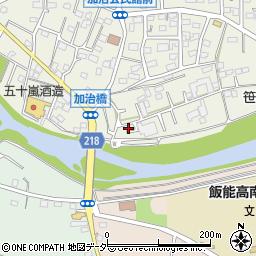埼玉県飯能市笠縫8-58周辺の地図