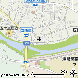 埼玉県飯能市笠縫8-57周辺の地図