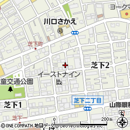 埼玉県川口市芝下周辺の地図