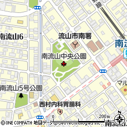 南流山中央公園周辺の地図