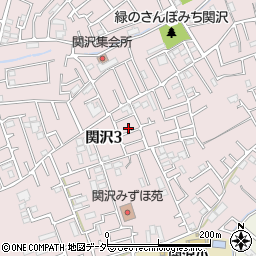 埼玉県富士見市関沢3丁目21周辺の地図