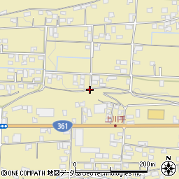 長野県伊那市美篶上川手周辺の地図