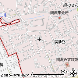 埼玉県富士見市関沢3丁目37-5周辺の地図