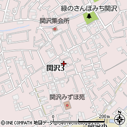 埼玉県富士見市関沢3丁目21-19周辺の地図
