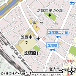 埼玉県川口市芝塚原周辺の地図
