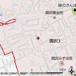 埼玉県富士見市関沢3丁目36-17周辺の地図