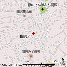 埼玉県富士見市関沢3丁目21-5周辺の地図