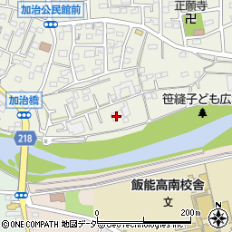 埼玉県飯能市笠縫8-10周辺の地図