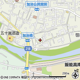 埼玉県飯能市笠縫4-16周辺の地図