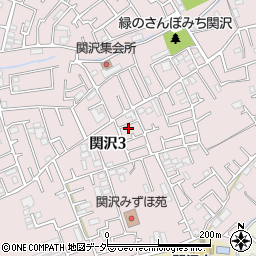 埼玉県富士見市関沢3丁目21-20周辺の地図