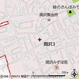 埼玉県富士見市関沢3丁目36-4周辺の地図