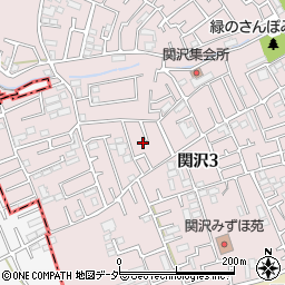埼玉県富士見市関沢3丁目36-25周辺の地図