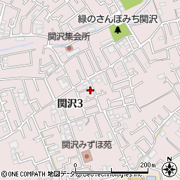 埼玉県富士見市関沢3丁目21-3周辺の地図