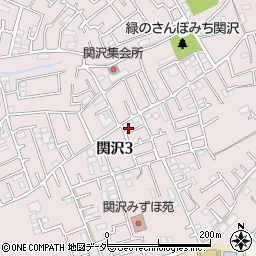 埼玉県富士見市関沢3丁目21-21周辺の地図