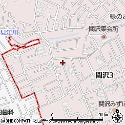 埼玉県富士見市関沢3丁目37-25周辺の地図