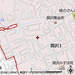 埼玉県富士見市関沢3丁目36-21周辺の地図