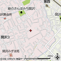 埼玉県富士見市関沢3丁目15-22周辺の地図