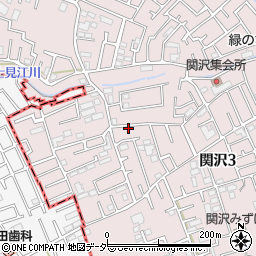埼玉県富士見市関沢3丁目37-34周辺の地図