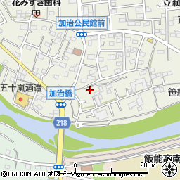 埼玉県飯能市笠縫10-3周辺の地図